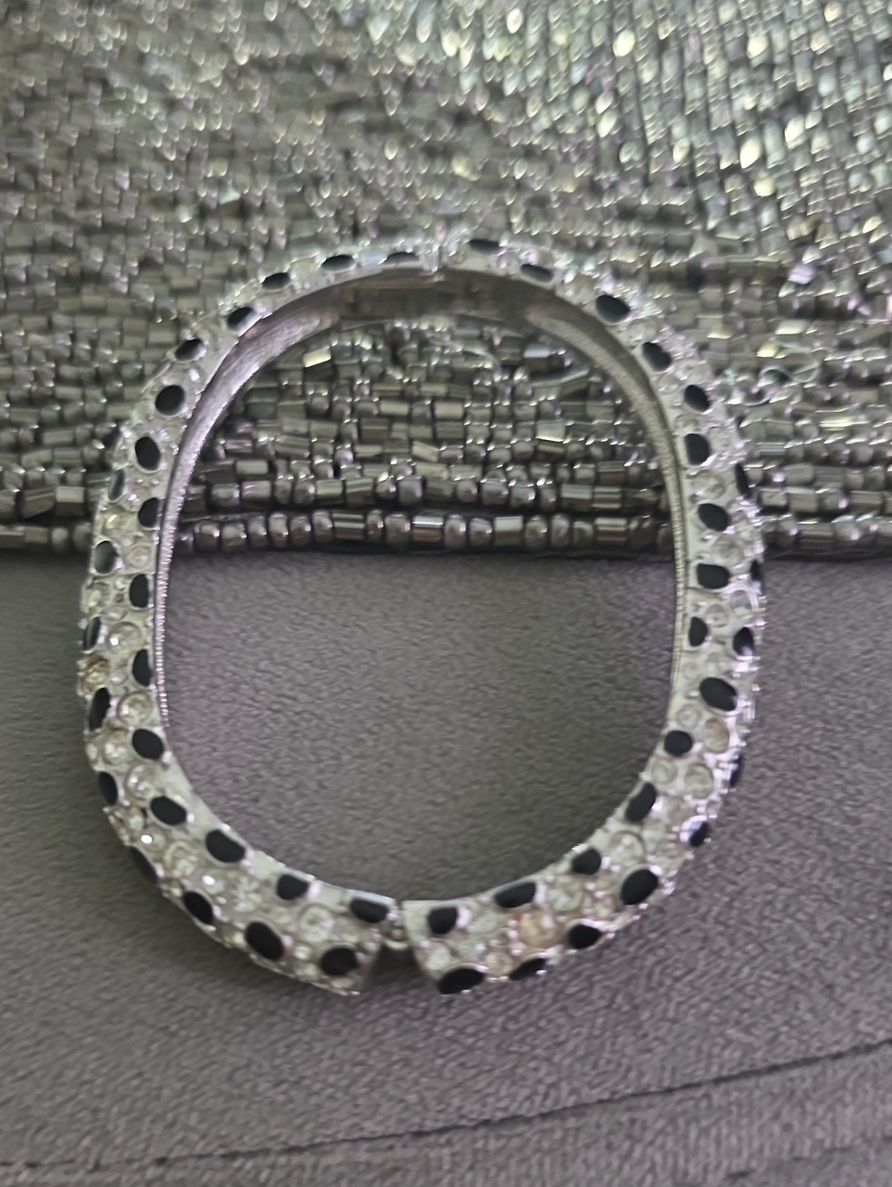 Crystal & Black Enamel Round Bracelet - Women's Fashion Jewelry